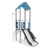 Spielturm mit Rutsche und Kletteraufstieg - STEEL 0212 – Bild 5