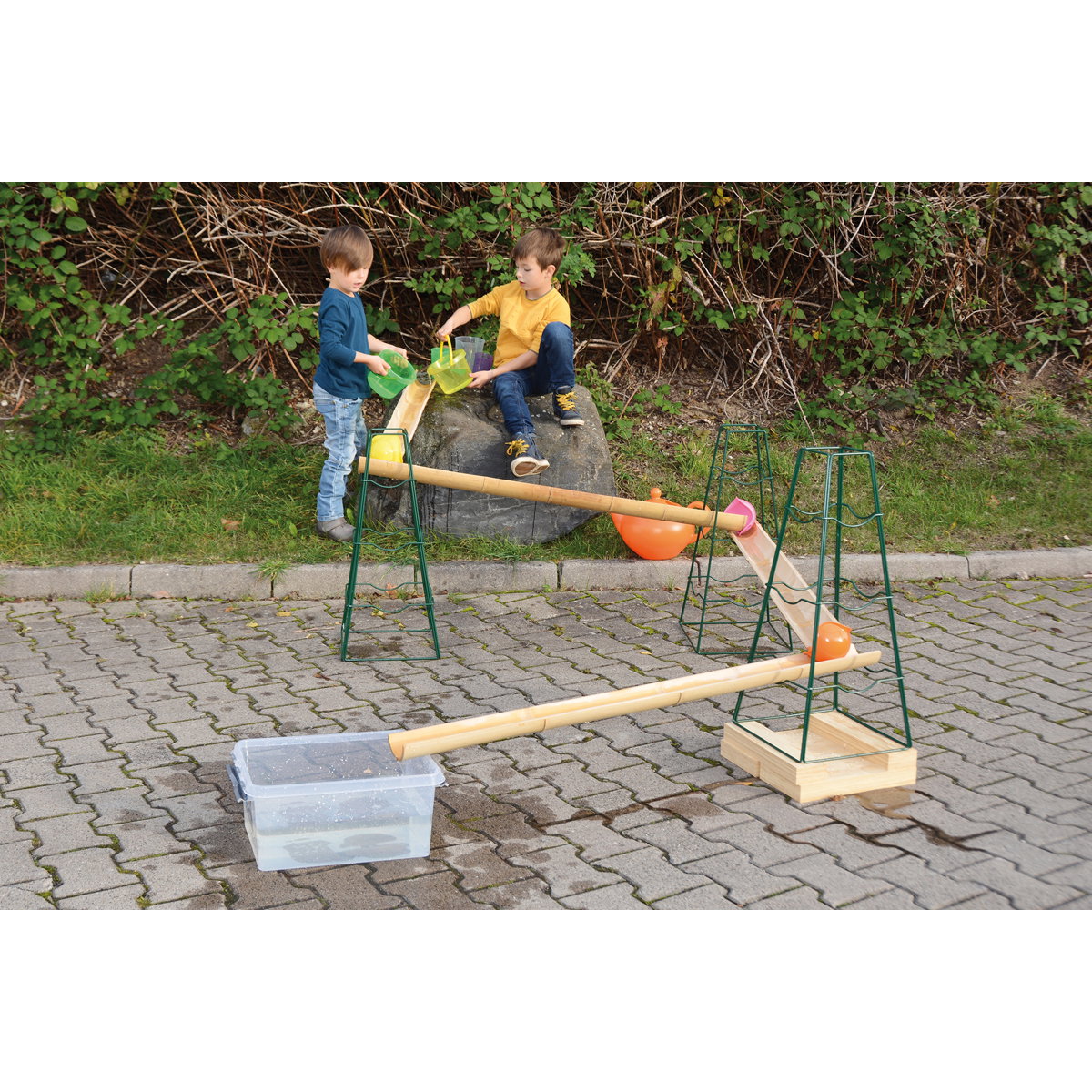 Bambus Rinnen 4er Set