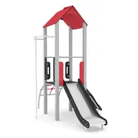 Spielturm mit Rutsche und Kletteraufstieg – STEEL 0212 - 373a 0212c21s