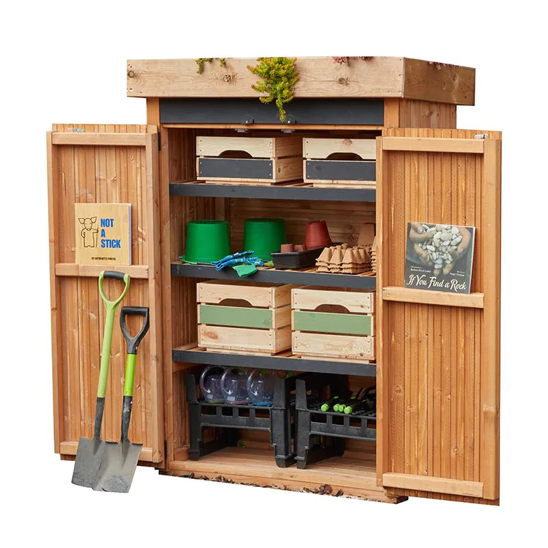 Outdoor Lern- & Geräteschrank mit Gründach