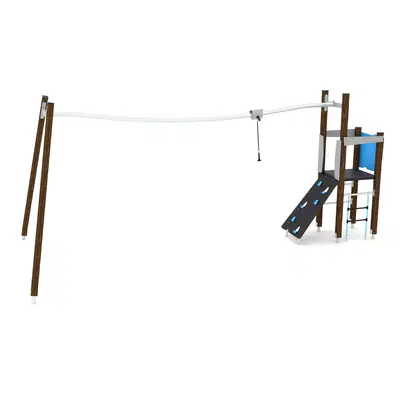 Kletteranlage mit Balancierparcours und Seilbahn – WOODEN WD1508