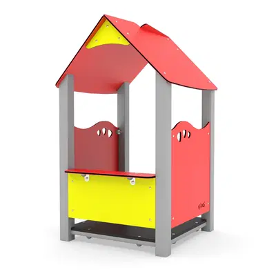 Stahl-Spielhaus mit Dach – STEEL 0814