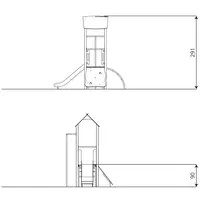 Spielturm mit Rutsche und Kletteraufstieg - STEEL 0212 – Bild 9