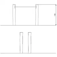 Turnbarren aus Robinienholz – RB1266 - b6a3 rb1266front