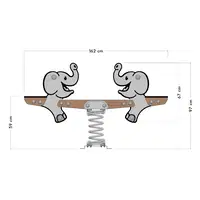 Duo Federwippe Wickey PRO Elefant "Trunkey" – Bild 5