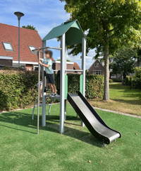 Spielturm mit Rutsche und Kletteraufstieg - STEEL 0212 – Bild 7