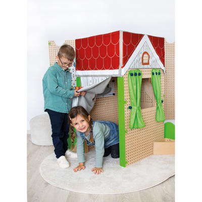 PLUG it Rollenspiel Textil-Dach für Haus, 11 Teile