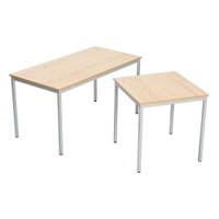 Stahlrohrtisch, quadratische Tischbeine
