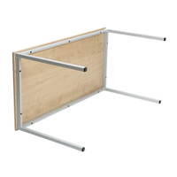 Stahlrohrtisch, quadratische Tischbeine – Bild 8
