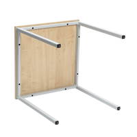 Stahlrohrtisch, quadratische Tischbeine – Bild 9