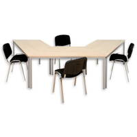 Trapeztisch, quadratische Tischbeine – Bild 5