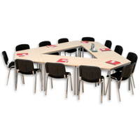 Trapeztisch, quadratische Tischbeine – Bild 6