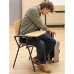Schalenstuhl „College“, mit Tablar - 773823 n
