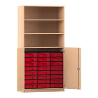 Flexeo® Schrank, 24 kleine Boxen, 3 Fächer, 2 Halbtüren – Bild 38