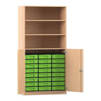 Flexeo® Schrank, 24 kleine Boxen, 3 Fächer, 2 Halbtüren – Bild 94
