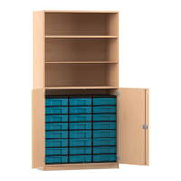 Flexeo® Schrank, 24 kleine Boxen, 3 Fächer, 2 Halbtüren – Bild 95