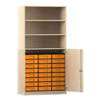 Flexeo® Schrank, 24 kleine Boxen, 3 Fächer, 2 Halbtüren – Bild 33