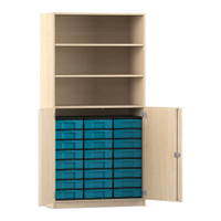 Flexeo® Schrank, 24 kleine Boxen, 3 Fächer, 2 Halbtüren – Bild 57