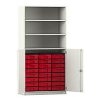 Flexeo® Schrank, 24 kleine Boxen, 3 Fächer, 2 Halbtüren – Bild 278