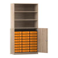 Flexeo® Schrank, 24 kleine Boxen, 3 Fächer, 2 Halbtüren – Bild 165