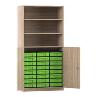 Flexeo® Schrank, 24 kleine Boxen, 3 Fächer, 2 Halbtüren – Bild 328