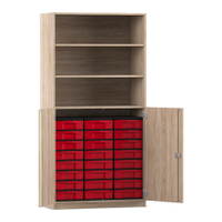 Flexeo® Schrank, 24 kleine Boxen, 3 Fächer, 2 Halbtüren – Bild 167