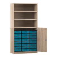 Flexeo® Schrank, 24 kleine Boxen, 3 Fächer, 2 Halbtüren – Bild 164