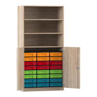 Flexeo® Schrank, 24 kleine Boxen, 3 Fächer, 2 Halbtüren – Bild 178