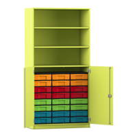 Flexeo® Schrank, 24 kleine Boxen, 3 Fächer, 2 Halbtüren – Bild 186