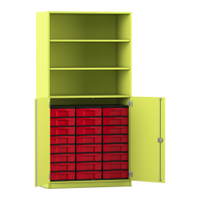 Flexeo® Schrank, 24 kleine Boxen, 3 Fächer, 2 Halbtüren – Bild 216