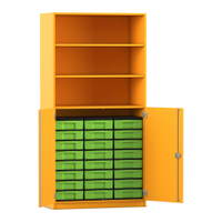 Flexeo® Schrank, 24 kleine Boxen, 3 Fächer, 2 Halbtüren – Bild 206