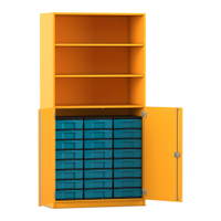 Flexeo® Schrank, 24 kleine Boxen, 3 Fächer, 2 Halbtüren – Bild 230
