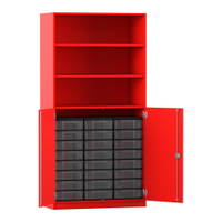 Flexeo® Schrank, 24 kleine Boxen, 3 Fächer, 2 Halbtüren – Bild 281