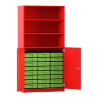 Flexeo® Schrank, 24 kleine Boxen, 3 Fächer, 2 Halbtüren – Bild 287