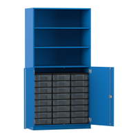Flexeo® Schrank, 24 kleine Boxen, 3 Fächer, 2 Halbtüren – Bild 359