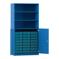 Flexeo® Schrank, 24 kleine Boxen, 3 Fächer, 2 Halbtüren – Bild 322