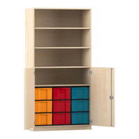 Flexeo® Schrank, 9 große Boxen, 4 Fächer, 2 Halbtüren – Bild 33