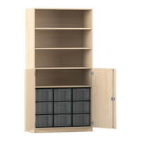 Flexeo® Schrank, 9 große Boxen, 4 Fächer, 2 Halbtüren – Bild 45