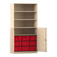 Flexeo® Schrank, 9 große Boxen, 4 Fächer, 2 Halbtüren – Bild 74