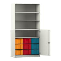 Flexeo® Schrank, 9 große Boxen, 4 Fächer, 2 Halbtüren – Bild 134