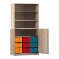 Flexeo® Schrank, 9 große Boxen, 4 Fächer, 2 Halbtüren – Bild 150