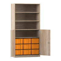 Flexeo® Schrank, 9 große Boxen, 4 Fächer, 2 Halbtüren – Bild 303