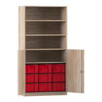 Flexeo® Schrank, 9 große Boxen, 4 Fächer, 2 Halbtüren – Bild 304
