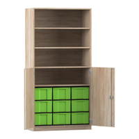 Flexeo® Schrank, 9 große Boxen, 4 Fächer, 2 Halbtüren – Bild 157