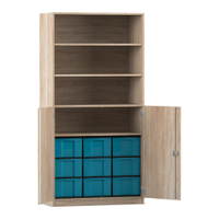 Flexeo® Schrank, 9 große Boxen, 4 Fächer, 2 Halbtüren – Bild 158