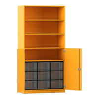 Flexeo® Schrank, 9 große Boxen, 4 Fächer, 2 Halbtüren – Bild 232