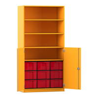 Flexeo® Schrank, 9 große Boxen, 4 Fächer, 2 Halbtüren – Bild 228