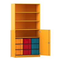 Flexeo® Schrank, 9 große Boxen, 4 Fächer, 2 Halbtüren – Bild 240