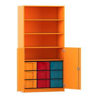 Flexeo® Schrank, 9 große Boxen, 4 Fächer, 2 Halbtüren