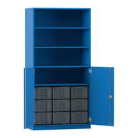 Flexeo® Schrank, 9 große Boxen, 4 Fächer, 2 Halbtüren – Bild 288